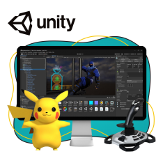 Мир игр на Unity 2D на популярном движке + AI-помощники - КИБЕРшкола программирования для детей, компьютерные курсы для школьников, начинающих и подростков - KIBERone г. куюки